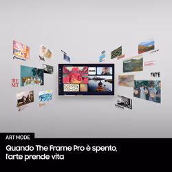 Samsung The Frame Pro AI TV 85" QE85LS03FWUXZT 4K, Processore NQ4 AI Gen3, 4K AI Upscaling, Art Mode, Matte Display, Neo Quantum HDR, Dolby Atmos & OTS, Modern Frame Design, Vision AI Smart TV, 2025 - Vista aggiuntiva 6