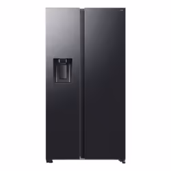 Samsung Frigorifero Side By Side 640L RS70F65KEFEF, Libera installazione, Porta americana, Nero, 2 porta/porte, Premium Black ...