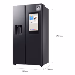 Samsung Series 9 Frigorifero Side By Side Family Hub 614L RS90F66BEFEF