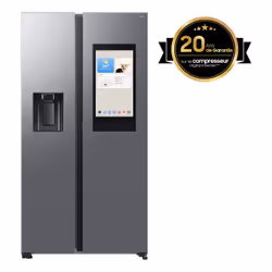 Samsung Series 9 Frigorifero Side By Side Family Hub 614L RS90F66BETEF, Libera installazione, Porta americana, Acciaio inox, ...