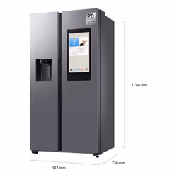 Samsung Series 9 Frigorifero Side By Side Family Hub 614L RS90F66BETEF