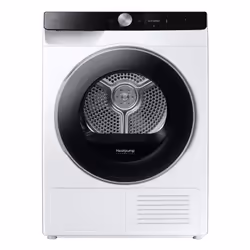 Samsung DV90DG6845LKU3, Libera installazione, Caricamento frontale, Pompa di calore, Bianco, Manopola, Touch, Sinistra