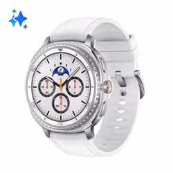 Samsung Galaxy Watch8 Classic (White, BT, 46mm) Smartwatch Galaxy AI, design resistente agli urti, lunetta girevole, processo ...