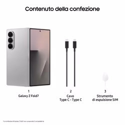 Samsung Galaxy Z Fold7 AI, RAM 12GB, 256GB, Display 6,5"/8'', Camera 200MP, Batteria a lunga durata, Silver Shadow - Vista aggiuntiva 8