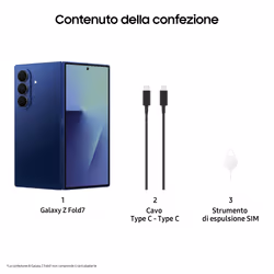 Samsung Galaxy Z Fold7 AI, RAM 12GB, 512GB, Blue Shadow - Vista aggiuntiva 8
