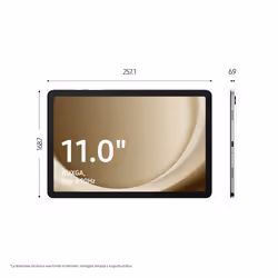 Samsung Galaxy Tab A9+ SM-X216RZAREUE tablet 5G Qualcomm Snapdragon 128 GB 27,9 cm (11") 6 GB Wi-Fi 5 (802.11ac) Android 13 Grafite - Vista aggiuntiva 4