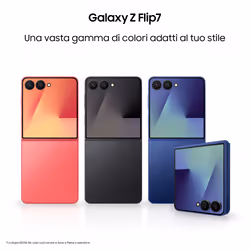 Samsung Galaxy Z Flip7 Smartphone AI, RAM 12GB, 512GB, Display 4,1" Super AMOLED/6,9" Dynamic AMOLED 2X, Fotocamera 50MP, Jetblack