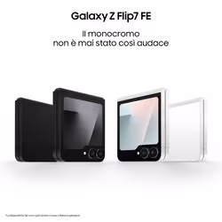 Samsung Galaxy Z Flip7 FE Smartphone AI, RAM 8GB, 256GB, Display 3,4" Super AMOLED/6,7" Dynamic AMOLED 2X, Fotocamera 50MP, White