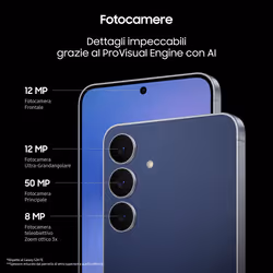 Samsung Galaxy S25 FE, Smartphone AI, Display Dynamic AMOLED 2X 6.7'', Fotocamera 50MP, 8GB RAM, 256GB, Batteria 4.900 mAh, Icyblue - Vista aggiuntiva 3