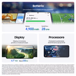 Samsung Galaxy S25 FE, Smartphone AI, Display Dynamic AMOLED 2X 6.7'', Fotocamera 50MP, 8GB RAM, 256GB, Batteria 4.900 mAh, Icyblue - Vista aggiuntiva 5