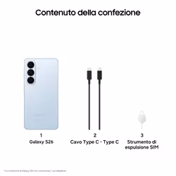 Samsung Galaxy S26 Smartphone AI, 512GB, Processore avanzato, Assistente Foto, Creative Studio, Camera 50 MP, 4300 mAh, Sky Blue - Vista aggiuntiva 7