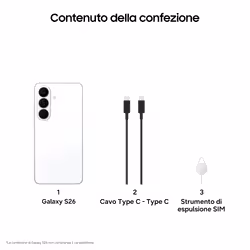 Samsung Galaxy S26 Smartphone AI, 512GB, Processore avanzato, Assistente Foto, Creative Studio, Camera 50 MP, 4300 mAh, White - Vista aggiuntiva 7