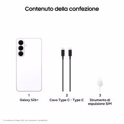 Samsung Galaxy S26+ Smartphone AI, 512GB, Processore avanzato, Assistente Foto, Creative Studio, Camera 50 MP, 4900 mAh, White - Vista aggiuntiva 7