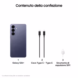 Samsung Galaxy S26+ Smartphone AI, 256GB, Processore avanzato, Assistente Foto, Creative Studio, Camera 50 MP, 4900 mAh, Cobalt Violet - Vista aggiuntiva 7