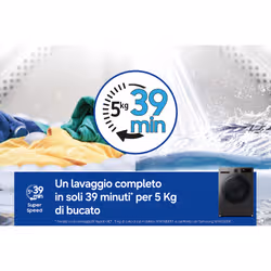 Samsung Lavasciuga ‎ Crystal Clean ‎9Kg + ‎6Kg WD90HG5U34BXET - Vista aggiuntiva 5