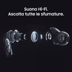 Samsung Galaxy Buds4 Pro, Black, Corpo in metallo, Altoparlante a 2 vie e doppio amplificatore, Chiamate cristalline, Audio a 360°, ANC migliorata, Controllo adattivo del rumore, Connessione senza interruzioni e One UI, AI pronto ai comandi vocali - Vista aggiuntiva 3
