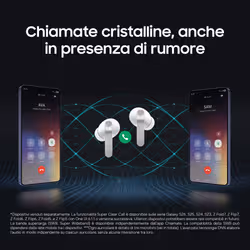 Samsung Galaxy Buds4 Pro, White, Corpo in metallo, Altoparlante a 2 vie e doppio amplificatore, Chiamate cristalline, Audio a 360°, ANC migliorata, Controllo adattivo del rumore, Connessione senza interruzioni e One UI, AI pronto ai comandi vocali - Vista aggiuntiva 5