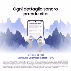 Samsung Galaxy Buds4, Black, Corpo in metallo, Altoparlante a 1 via, equalizzatore adattivo, Chiamate cristalline, Audio a 360°, ANC, Controllo adattivo del rumore Connessione senza interruzioni e One UI, Galaxy AI pronto ai comandi vocali - Vista aggiuntiva 4