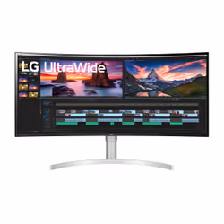 LG 38WN95C-W, 96,5 cm (38"), 3840 x 1600 Pixel, UltraWide Quad HD, 1 ms, Nero, Argento, Bianco