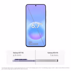 Samsung Galaxy A57 5G 17 cm (6.7") Doppia SIM Android 16.0 USB tipo-C 8 GB 128 GB 5000 mAh Lillà - Vista aggiuntiva 6