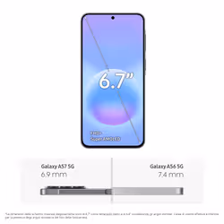 Samsung Galaxy A57 5G 17 cm (6.7") Doppia SIM Android 16.0 USB tipo-C 8 GB 128 GB 5000 mAh Grigio - Vista aggiuntiva 6