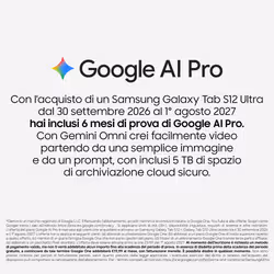 Samsung Galaxy Tab S12 Ultra, WIFI, 12GB+512GB, Display 14.6", Gray, Galaxy AI, Batteria 11.600 Mah - Vista aggiuntiva 2