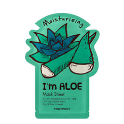 Tony Moly I'm Real Aloe Maschera idratante Unisex 21 ml Fogli