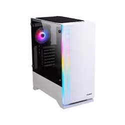 Zalman S5 WHITE, Midi Tower, PC, Bianco, ATX, micro ATX, Mini-ITX, Plastica, Acciaio, Vetro temperato, Blu, Verde, Rosso