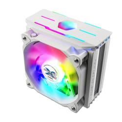 Zalman CNPS10X OPTIMAII, 120mm RGB PWM Fan / RGB Spectrum1,350 -2,100RPM uPWM / 18 -28.0dBA, Intel LGA 2066, 2011-V3 115x, 1200, 1366, AMD AM4, AM3+, AM3,, FM2+, FM2 Processore Refrigeratore 12 cm Bianco 1 pz