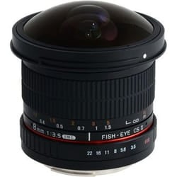 Samyang 8mm f/3.5 Asph IF MC Fisheye CSII WH SLR Obiettivo fish-eye ampio Nero