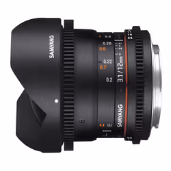 Samyang 12mm T3.1 VDSLR Canon EF SLR Obiettivo fish-eye ampio Nero - Vista aggiuntiva 4