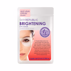 SkinRepublic Brightening Under Eye Mask, Maschera per occhi, Donna, Pelle normale, Antiocchiaie, Schiarente, Fogli, 25 ml