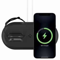 Spigen AMP02796 Caricabatterie per dispositivi mobili Smartphone, Orologio intelligente Nero Carica wireless Interno