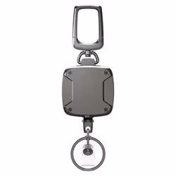 Spigen Carabiner Reel Clip Portachiavi Grafite - Vista aggiuntiva 7