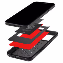 Spigen ACS06604 custodia per cellulare 17 cm (6.7") Cover Nero, Rosso