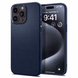 Spigen ACS06705, Cover, Apple, iPhone 15 Pro, 15,5 cm (6.1"), Blu marino