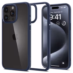 Spigen ACS06711, Cover, Apple, iPhone 15 Pro, 15,5 cm (6.1"), Blu marino
