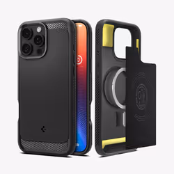 Spigen Rugged Armor (MagFit) custodia per cellulare 16 cm (6.3") Cover Nero - Vista aggiuntiva 2