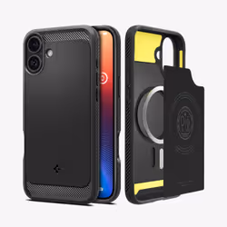 Spigen Rugged Armor (MagFit) custodia per cellulare 15,5 cm (6.1") Cover Nero - Vista aggiuntiva 2