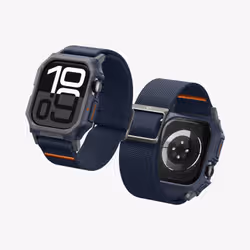 Spigen Lite Fit Pro Case + cinturino Blu marino Poliestere, Poliuretano termoplastico (TPU) - Vista aggiuntiva 2