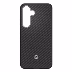 Spigen Enzo Aramid, Cover, Samsung, Galaxy S25+, 17 cm (6.7"), Nero, Argento