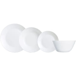 Arcopal Zelie - Servizio di piatti, Vetro temperato, Bianco, 19 pezzi
