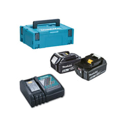 Pacchetto Energia MAKITA 18 V 6 Ah agli ioni di litio 2 batterie BL1860B + 1 caricabatterie + valigetta MAKPAC - 198116-4