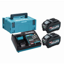 40V Li-ion max Set di 2 batterie 5,0 ah - Caricabatterie - Mbox - 191V35-5 - Makita