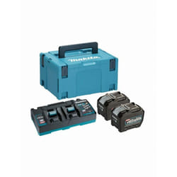 Makita - 40V Li-ion max Set di 2 batterie 8.0Ah - Caricabatterie - Mbox - 191Y97-1