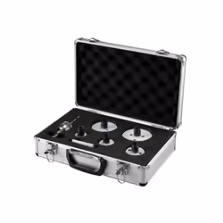 Le seghe a tazza Ezychange in valigetta per elettricisti 7 Pz. Makita E-15805 sono accessori per interventi professionali, pa ...