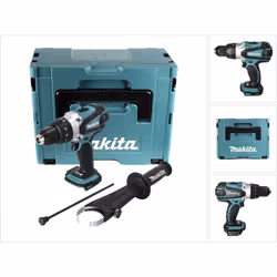 Dotazione: - 1x Makita DHP 458 Trapano avvitatore con percussione a batteria 18V - 1x Valigetta Makita Makpac - 1x Inserto un ...