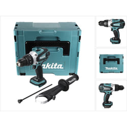 Dhp 458 zj Trapano avvitatore con percussione a batteria 18V 91Nm + Valigetta Makpac - senza batterie, caricabatterie - Makita