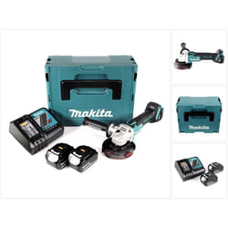 Makita DGA 504 RMJ 18 V Smerigliatrice angolare brushless a batteria 125 mm in valigetta Makpac + 2x Batterie 4,0 Ah + Caricatore