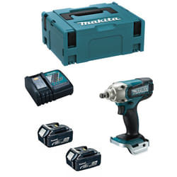 Makita - Avvitatore ad Impulsi DTW190RTJ (2 x 5,0 Ah + DC18RC + makpac 2)